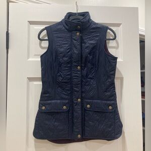 Barbour navy blue vest